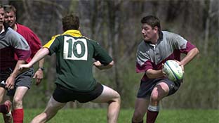 two men playing rugby