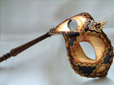 Festive black and gold mask Festive black and gold mask