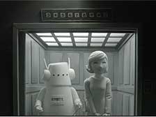 Nufonia robot and girl Nufonia robot and girl