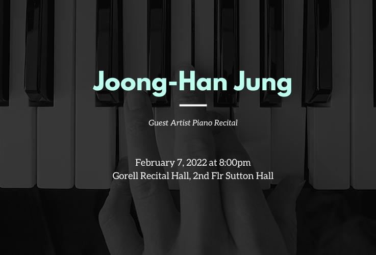 Joong-Han Jung Guest Artist Piano Recital