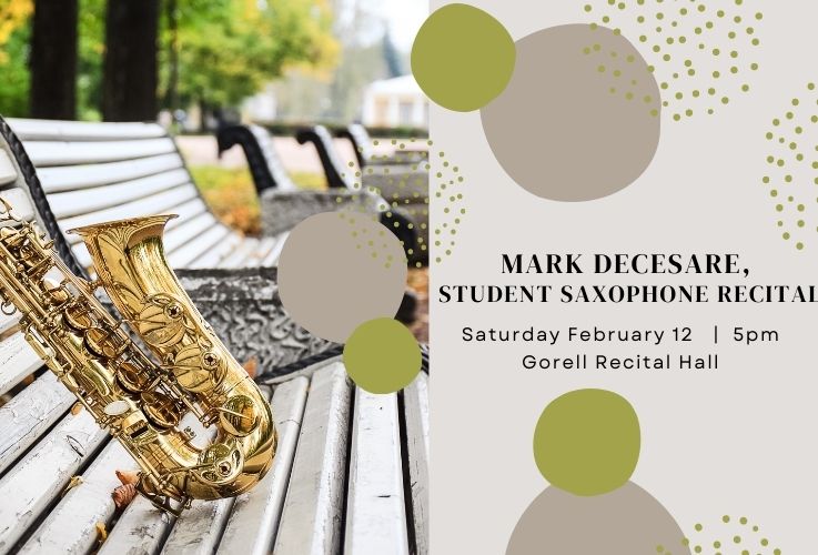 Mark Decesare, Student Saxophone Recital 
