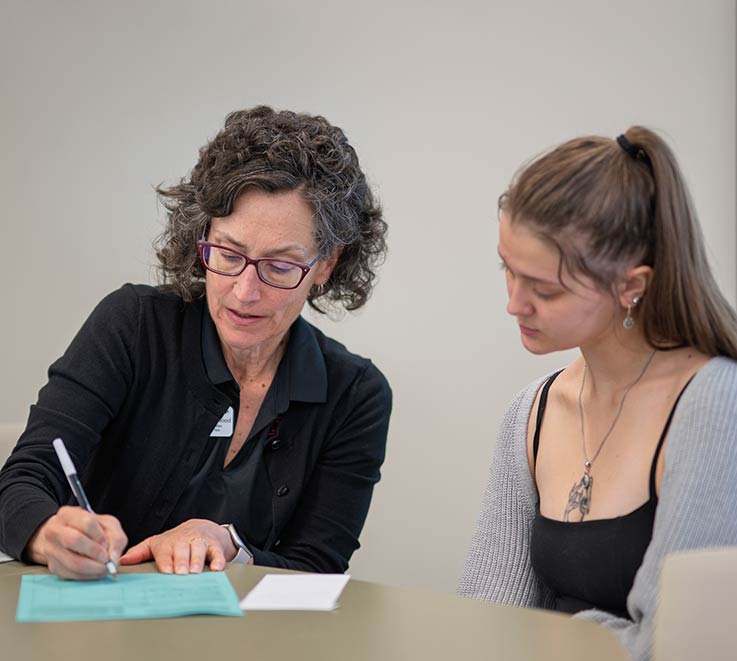 Dawn Smith-Sherwood with advisee Ava Gabriel