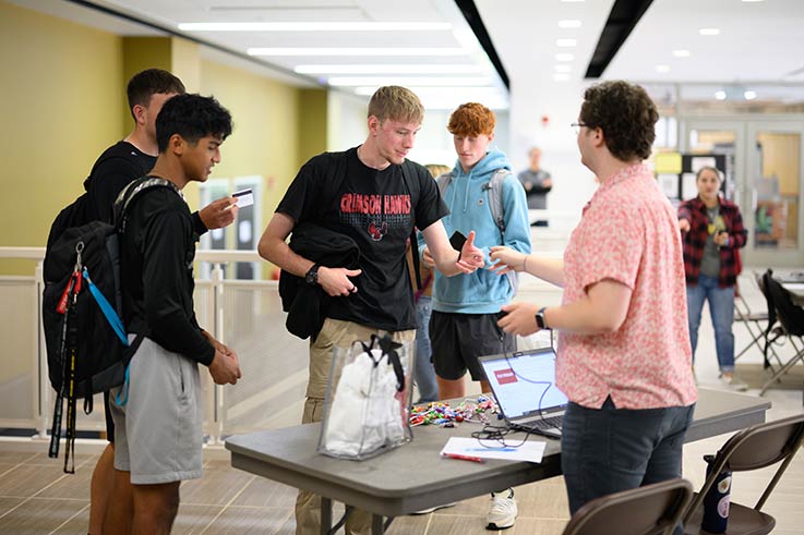Graduate assistant Hunter Bash verified student attendance at a FLY (First Learning Year) Friday event in August.