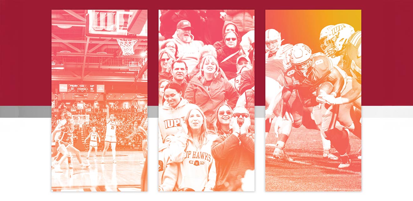 Artsy collage of sports-themed photos