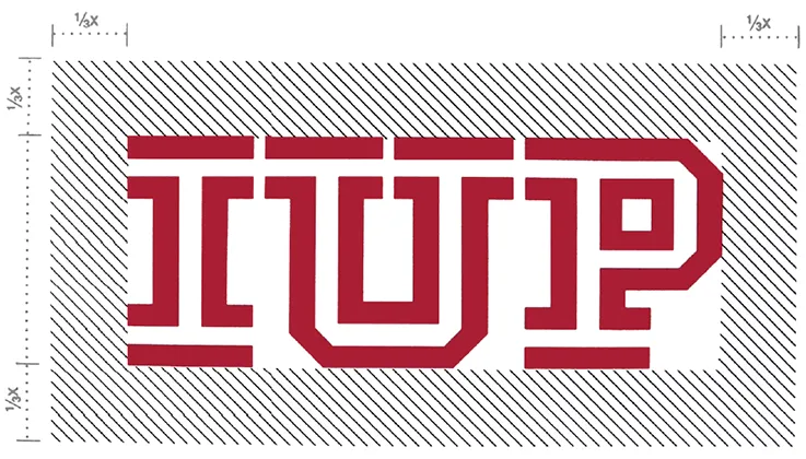 Red IUP Logo with registration marks