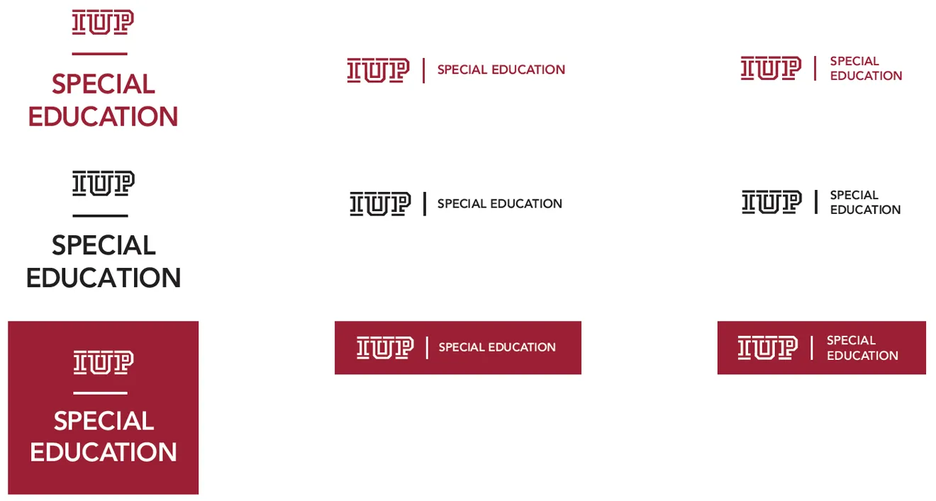 IUP Special Education logos