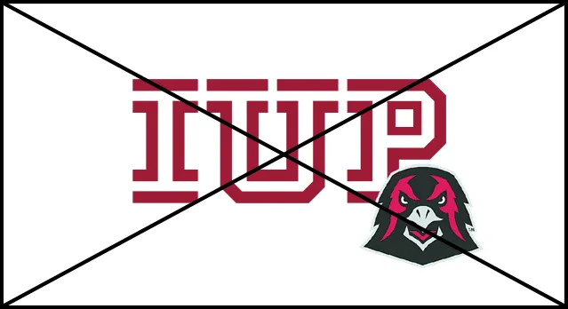 IUP logo with athletics logo