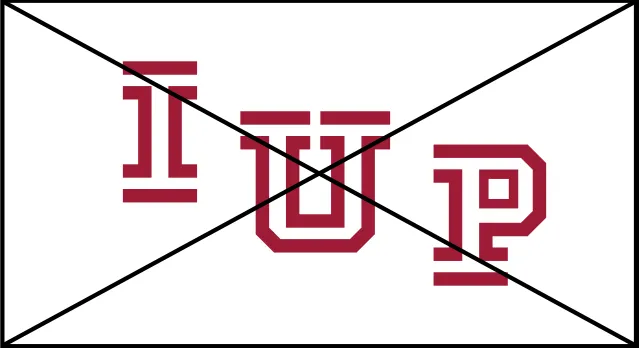 IUP logo spaced out