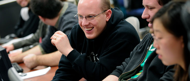 Graduate mathematics students in class 