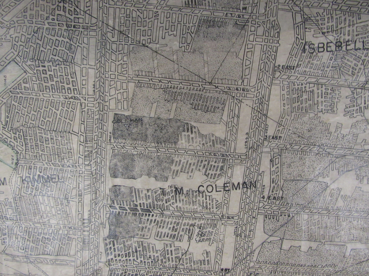 black and white overhead map of streets and homes in Ernest, PA
