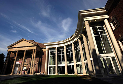 Front view of the IUP Performing Arts Center