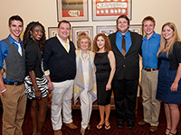 Bernadette Peters with students