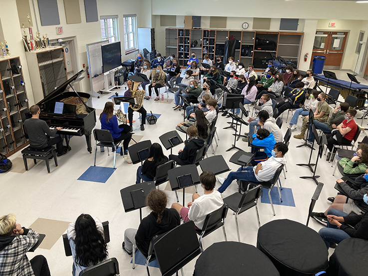 Eastern Standard performs for high school students