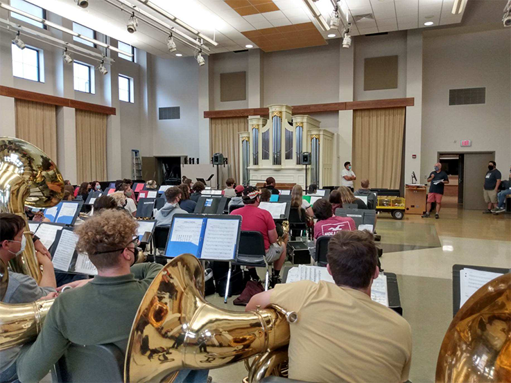 2021 Marching Band Rehearses