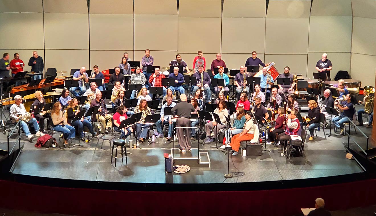 The Keystone Wind Ensemble rehearsed at the Texas Bandmasters Association conference. 