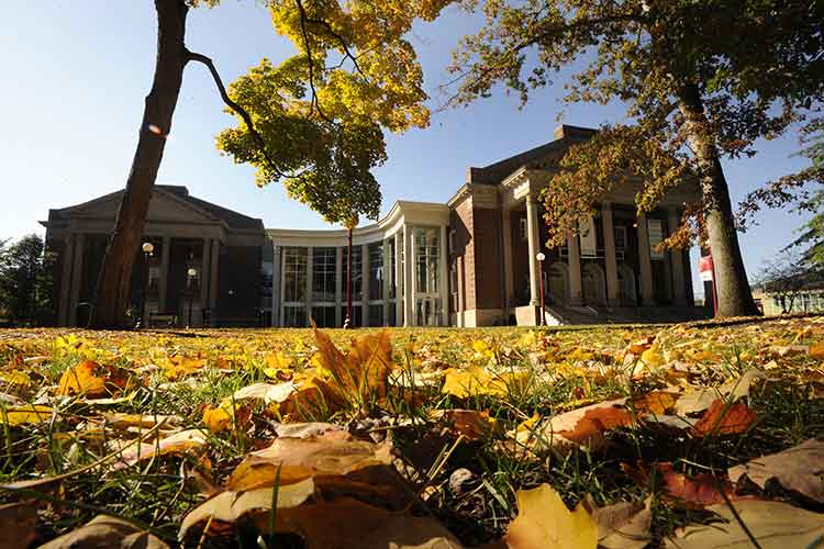 PAC in autumn from oak grove