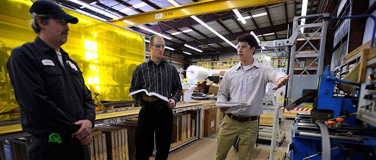 An IUP intern on the job. Opportunities for environmental engineers are growing and expected to keep growing.