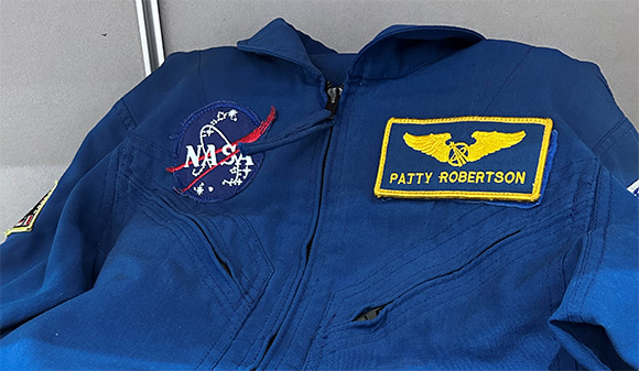 Patty Robertson flight suit