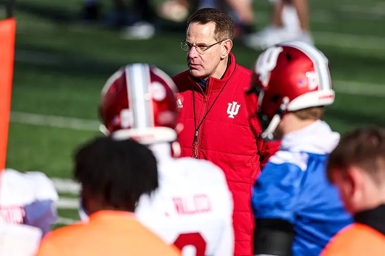 Curt Cignetti, IUP's head football coach from 2011 to 2016, has led the Indiana Hoosiers since 2024. (IU Athletics)