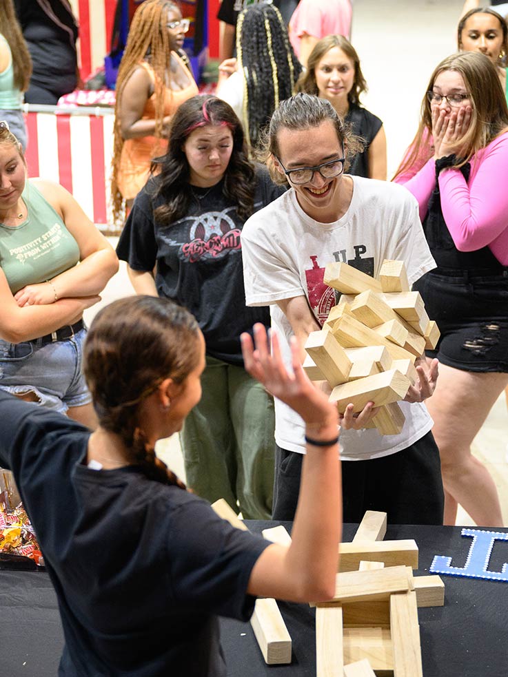 Students playing games during Welcome Week 2024