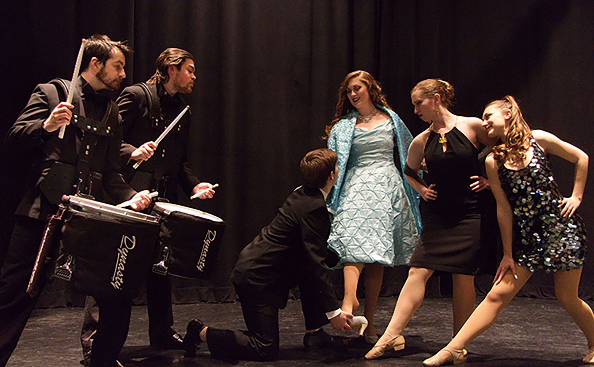 Cindi (rehearsal, 2019). This production was a retelling of fairy tale classic Cinderella, set in the modern-day high fashion world and featuring classic rock favorites.