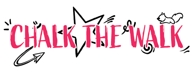 Design on the front of the Chalk the Walk T-shirt