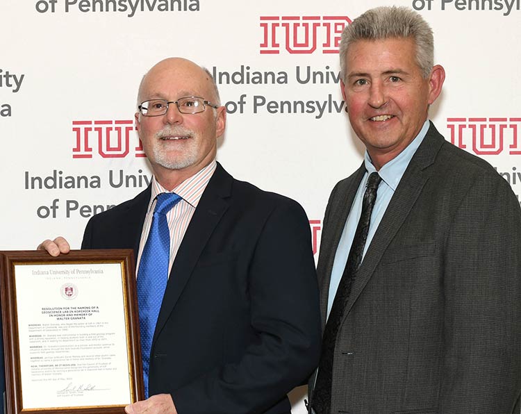 IUP Council of Trustees Approve Naming Kopchick Hall Geoscience Lab in Honor, Memory of Former Geoscience Professor