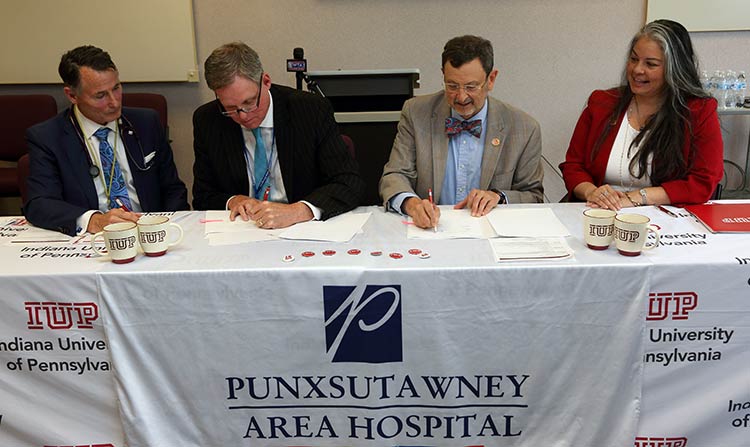IUP, Punxsutawney Area Hospital Sign Clinical Training Affiliation Agreement for IUP Proposed College of Osteopathic Medicine Students