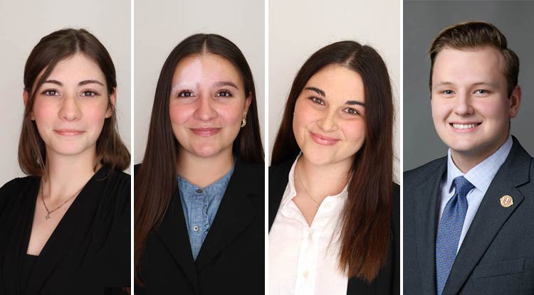 Four Students Selected for IUP Fourth Annual Justice Research Fellowship Program