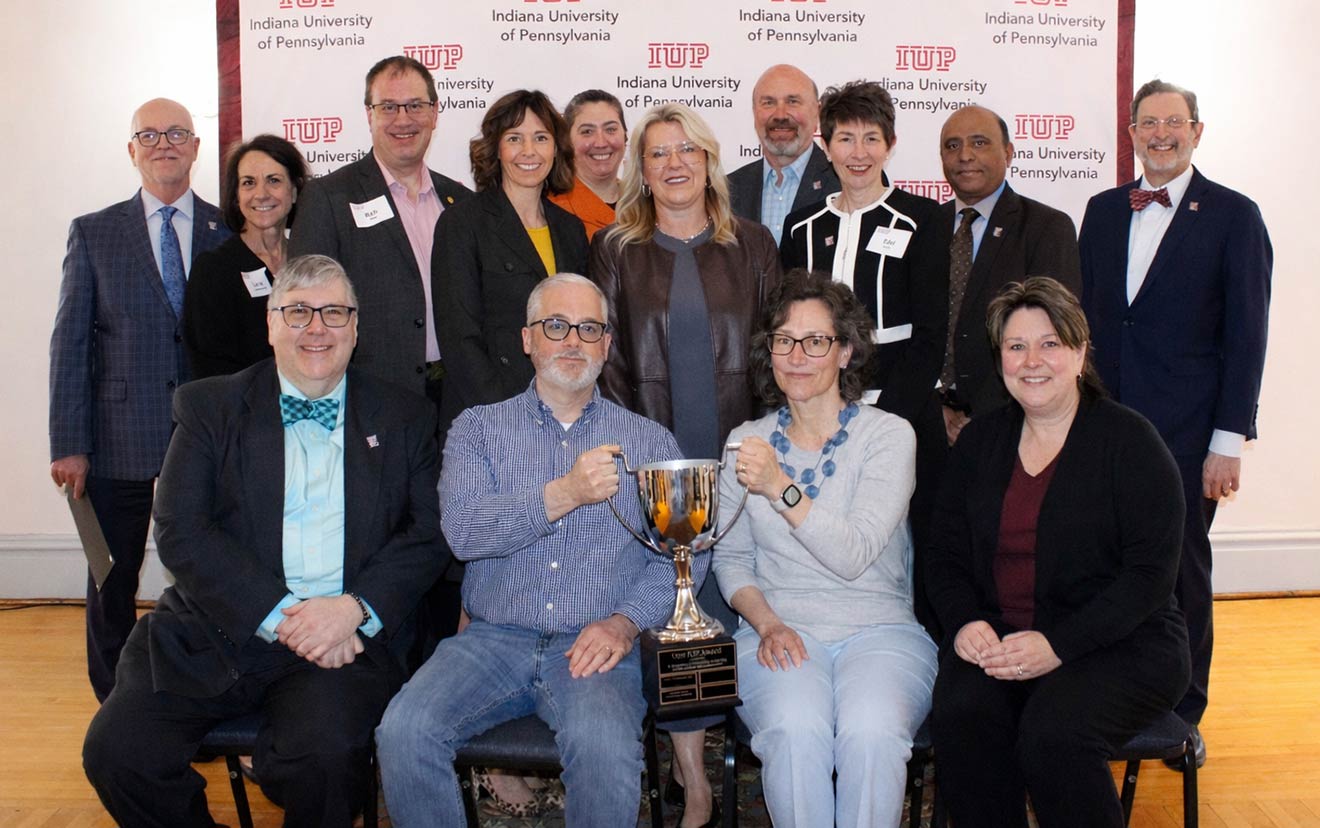 The Crimson Core Team with their One IUP Award 