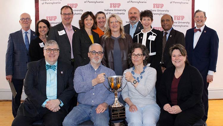 IUP President Presents One IUP Award to Crimson Core Team, University Celebrates 2,250 Years of Employee Service