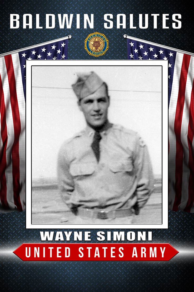 Baldwin salutes Wayne Simoni, United States Army