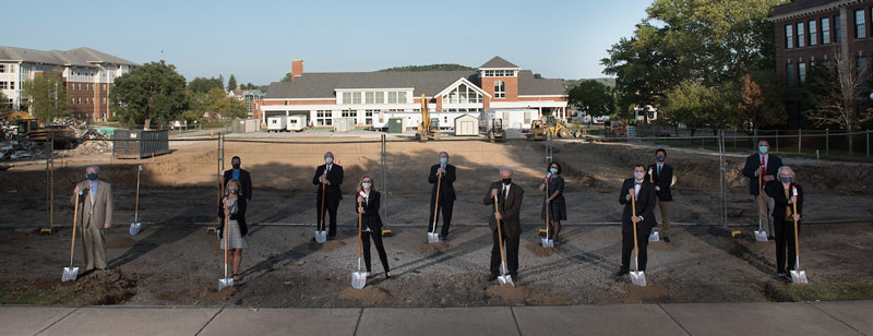 Group shot of the groundbreaking for Kopchick Hall