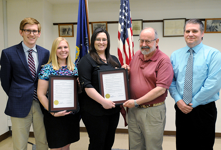 Indiana Borough Council Recognizes IUP students for participation in Community Federal Work Study Program