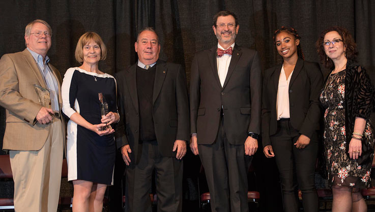 Tim and Deb Phillips Cejka, Bill Madia, President Driscoll, Dani Wade, Khatmeh Osseiran-Hanna