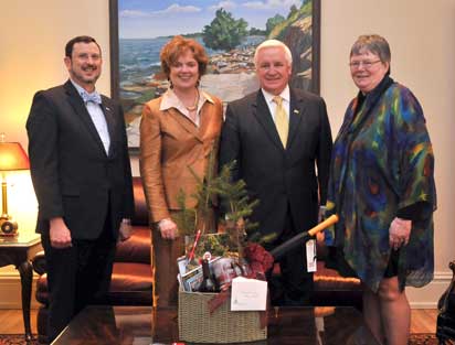 President Michael Driscoll, First Lady Susan Corbett, Governor Tom Corbett, and Becky Driscoll 