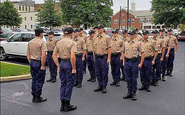 Cadets at the IUP Criminal Justice Training Center 