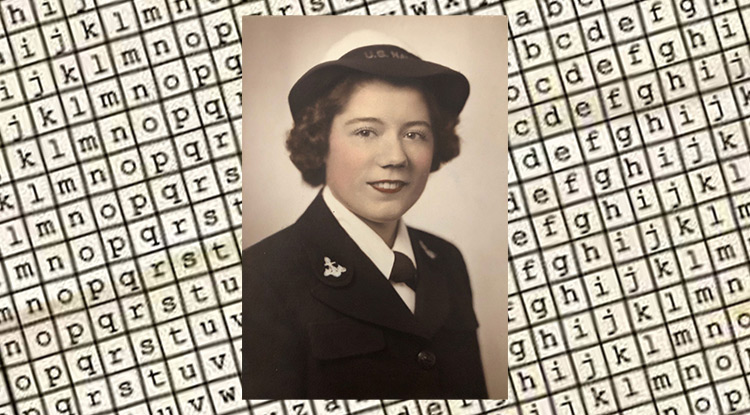 Dorothy Ramale as a Navy officer in the WAVES (Women Accepted for Voluntary Emergency Service) unit in the mid-1940s