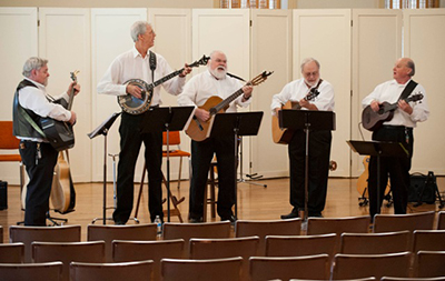 The Folkmen in rehearsal