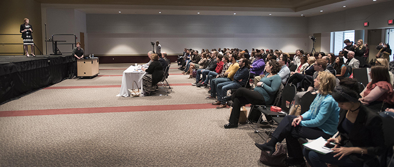 Three minute thesis competition at graduate scholars forum