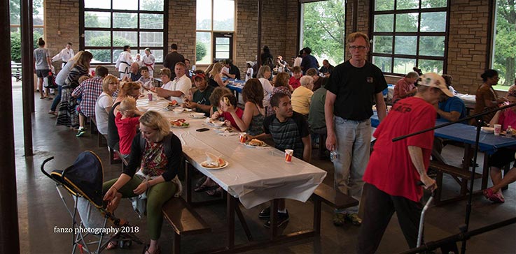 Mealtime during the Indiana County NAACP's 2018 Juneteenth celebration at Mack Park (Anthony Frazier/Fanzo Photography)