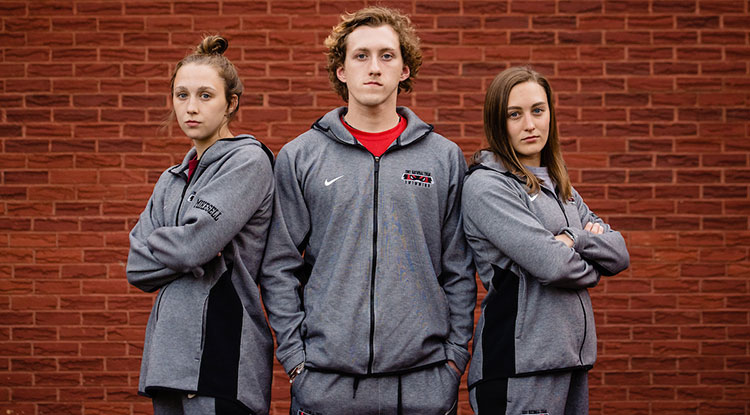 A winning combination—the Mikesell siblings, from left: Paige, Luke, and Claire (Brian Henry)