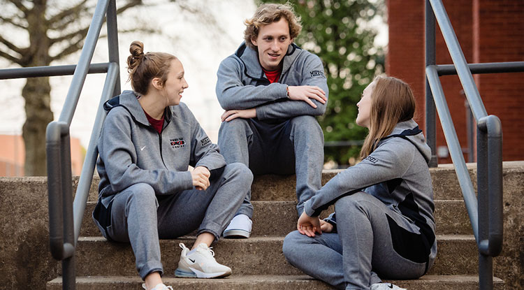 From left, Paige, Luke, and Claire Mikesell (Brian Henry)