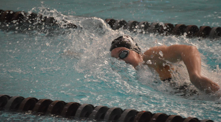 Paige Mikesell in freestyle competition earlier this year (IUP Athletics)