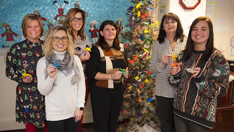 Office of Human Resources makes paper cranes and donates proceeds to Pathways Homeless Shelter
