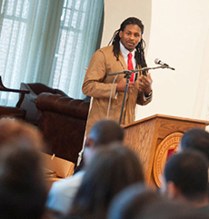 Terrance Hudson speaks to Time to Lead students