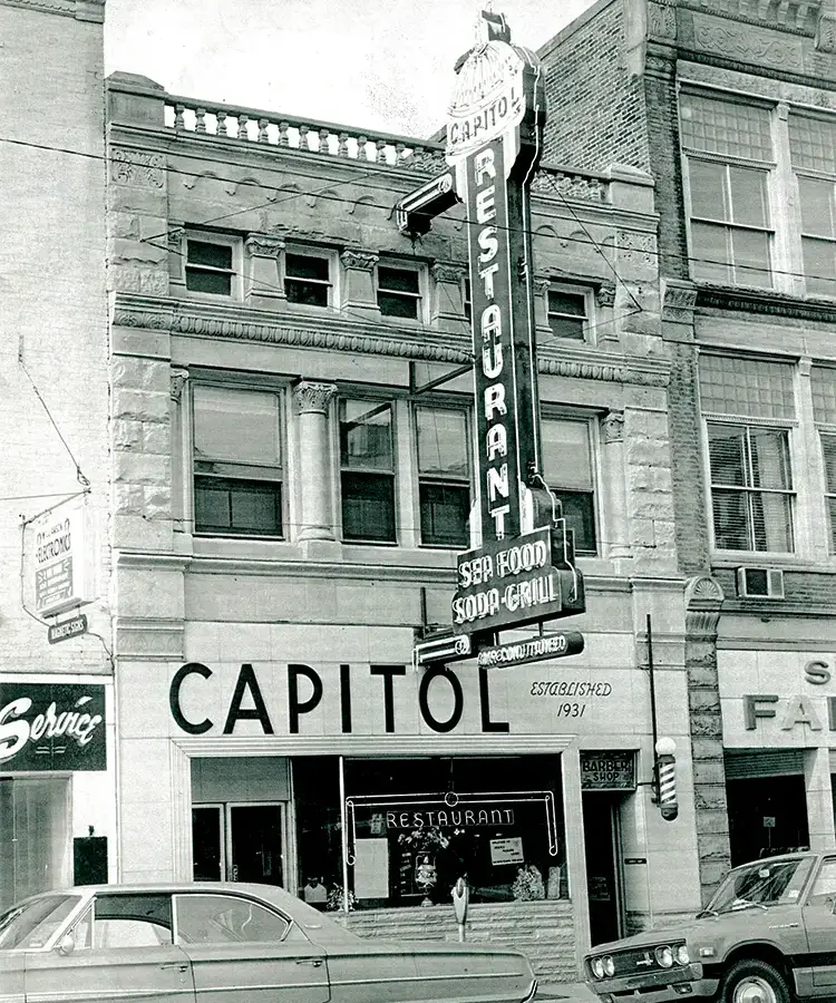 The Capitol Restaurant in downtown Indiana was a frequent stop for students in the 1960s and ’70s (Courtesy of John Busovicki)