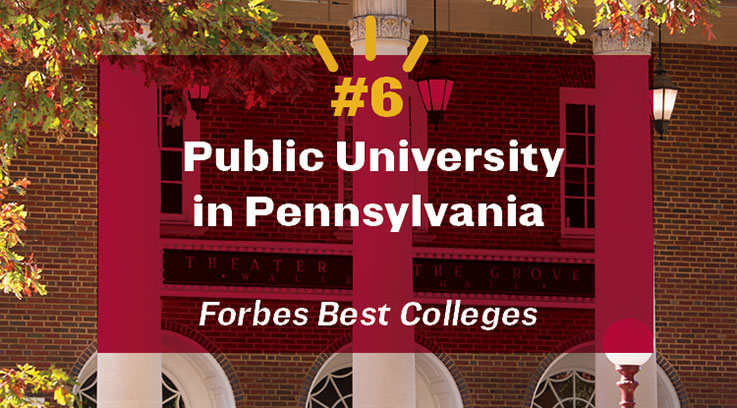 Indiana University of Pennsylvania is one of only six public universities in Pennsylvania selected as one of “America’s Top Colleges 2021” by Forbes Magazine.