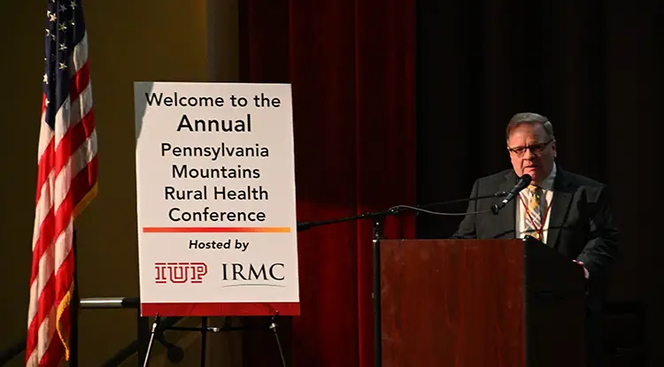 IRMC Chief Operating Officer and Chief Human Resources Office for the Pennsylvania Mountains Care Network Dr. Jim Kinneer, Conference co-coordinator and co-emcee, offered welcoming remarks