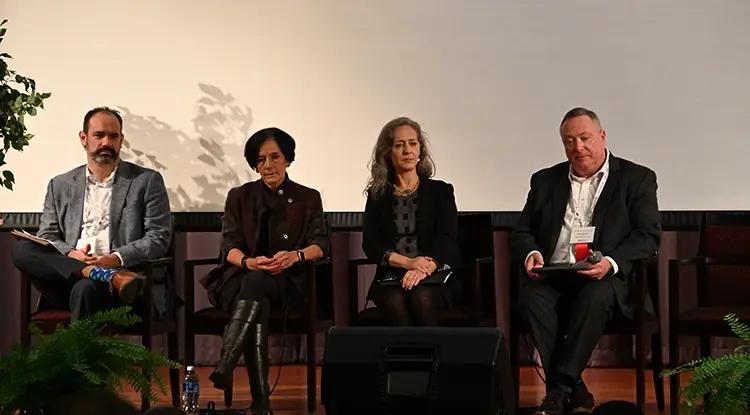 From left, Pennsylvania Commissioner of Insurance Michael Humphreys, Department of Human Services Secretary Dr. Valerie Arkoosh, Department of Health Secretary Dr. Debra Bogen, and Pennsylvania Secretary of Aging Jason Kavulich were part of a panel discussion titled “Implications of H.R.1 and Opportunities Under the Rural Health Transformation Plan”